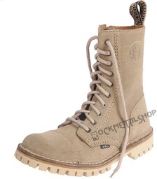 glany STEEL - BEIGE (10-dziurkowe) zamszowe + suwak-36