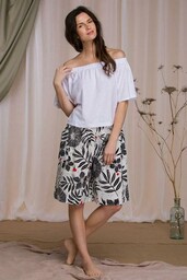Komplet damski Homewear z szerokimi spodniami LHS 945