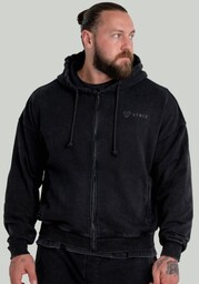 STRIX Bluza z kapturem Washed Zip Black