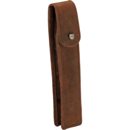 Skórzane etui na długopis na zatrzask brązowe ARIZONA