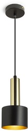 GIULIA 12 lampa wisząca czarna/złota mosiądz E27 40W