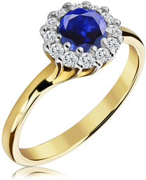 Pierścionek zaręczynowy z szafirem 0.76 ct - WK-3-SZ