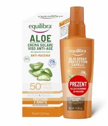 EQUILIBRA Zestaw Aloesowy krem przeciwsłoneczny SPF50+, 75 ml