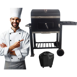 Grill Węglowy Ogrodowy Duży Żeliwny Ruszt Termometr