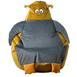 Go Gift Pufa worek sako SOWA złoty-szary XL