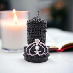 Pakamera Czarna świeca intencyjna COFANIE z wosku pszczelego