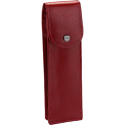 Skórzane etui na pióra i długopisy zatrzask podwójne