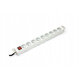 Listwa zasilająca Digitus 19'' 9 gniazd 2P+Z, kabel