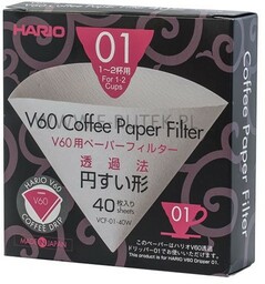 Filtry papierowe do dripa Hario V60-01 40szt