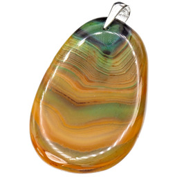 Naturalny Agat Wyjątkowy Wisiorek Srebro Unikat