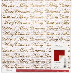 Papier ozdobny 30,5x30,5cm 3ark 180g Merry Christmas ViviGade