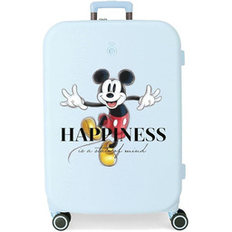 Disney Mickey Happiness Potrzebny, Turkusowy, Maleta mediana, średnia