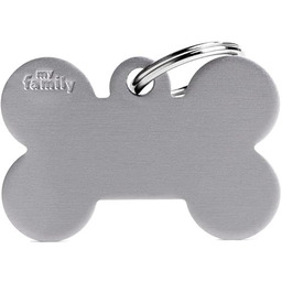 My Family tag Big Bone Aluminium Szary talerz