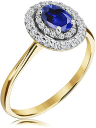 Pierścionek zaręczynowy z szafirem 0.79 ct - WK-4-SZ