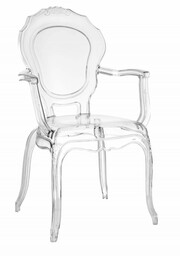 Krzesło transparentne Queen Arm
