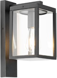 QAZQA Inteligentna lampa ścienna zewnętrzna czarna IP44