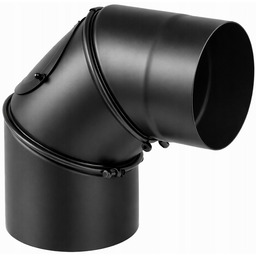 Kolano Spalinowe Nastawne czarne fi200/90 Do Pieca