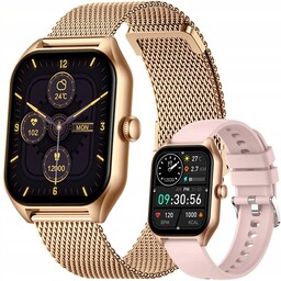 Smartwatch Damski Rubicon RNCF03-5 Różowe złoto 2 Paski