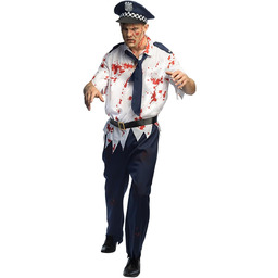 Boland - Kostium dorosłego policjanta zombie, przebranie, Halloween,