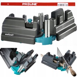 Wolfcraft Regulowany przymiar skrzynka uciosowa ołówek stolarski