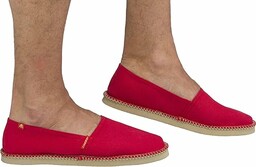 Cressi unisex Valencia Espadryle z gumową podeszwą ,Czerwony