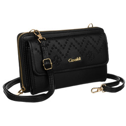 Portfel listonoszka 2w1 Cavaldi PU M-13-2268 Black czarny