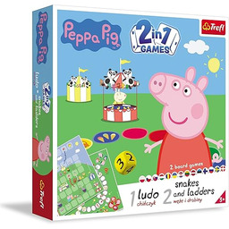 Trefl Chińczyk/Węże i Drabiny/Peppa Pig, Gra 2w1