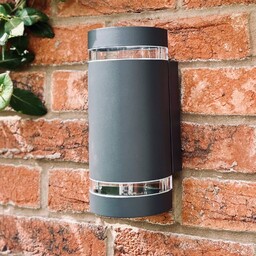 LUTEC Kinkiet zewnętrzny FOCUS ROUND, możliwość ściemniania, aluminiowy