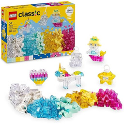 LEGO Classic Magiczny zestaw z przezroczystymi klockami, Zabawki
