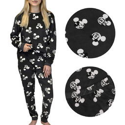 DISNEY Myszka Mickey Grafitowa piżama damska z długim
