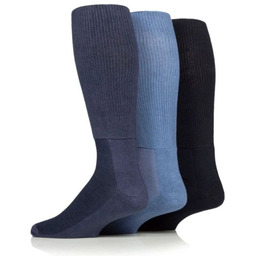 IOMI 3PACK Bezuciskowe podkolanówki bambusowe dla diabetyków, antyzapachowe