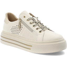 Filippo Beżowe Sneakersy Modne Obuwie Damskie