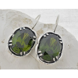 OLIVINE - kolczyki srebrne z oliwinem