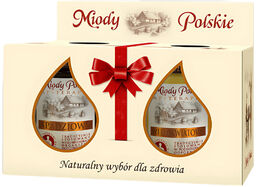 Zestaw Miody Polskie, miód wielokwiatowy, 400 g +
