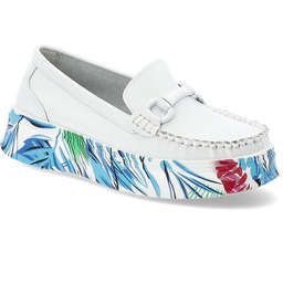 Filippo Białe Półbuty Stylowe Modne Mokasyny Damskie