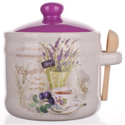 BANQUET Pojemnik ceramiczny z łyżką Lavender,