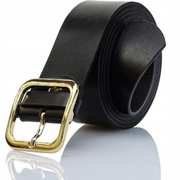 Skórzany Pasek Gracio Prostokątna KLAMRA ZŁOTA