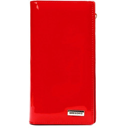Gregorio LS-124 RED portfel damski skórzany czerwony RFID