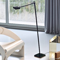 FLOS Lampa stojąca LED KELVIN, możliwość ściemniania, czarny,
