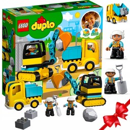 KLOCKI LEGO DUPLO DUŻA KOPARA + CIĘŻARÓWKA +