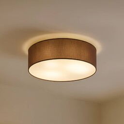 Lampa sufitowa Sebatin Lindby, możliwość ściemniania, brązowy /