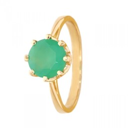 Złoty klasyczny pierścionek z agatem PR.00282 pr.585