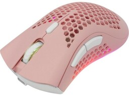 WhiteShark Uniwersalna myszka gamingowa bezprzewodowa LIONEL, różowa