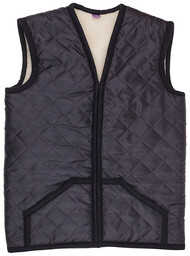 Kamizelka pikowana wełniana ocieplacz w kratę na zamek