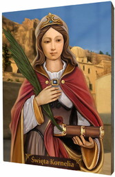 Święta Kornelia - obraz na desce lipowej