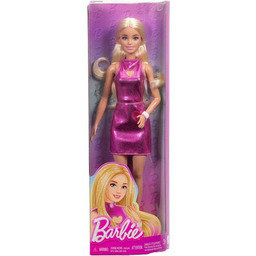 Lalka Barbie Fashionistas Metaliczna różowa sukienka HYT88