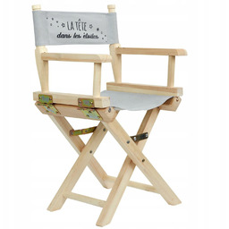 Krzesło dziecięce reżyserskie szare