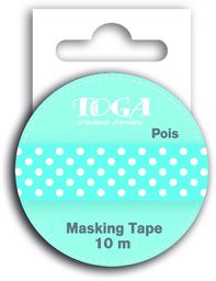Toga MT30, taśma Washi, w kropki Washi, biały/niebieski,