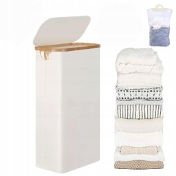 Kosz Na Pranie Bieliznę Pojemnik Plastikowy Z Pokrywą