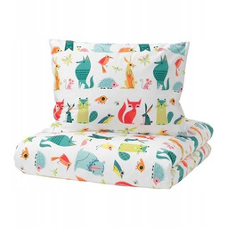 Ikea Lattjo Pościel Dziecięca 150X200 Zwierzaki